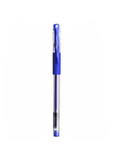 Huitich blue gel ink pen smooth writing pen for exams with transparent barrel and cap